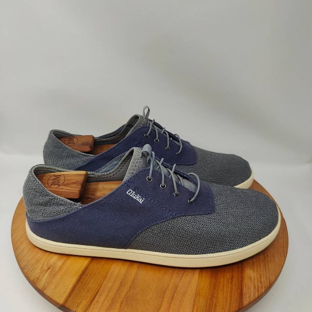 Olukai Nohea Moku Boat Shoes- Mens- Size 11- Gray- Slip On- Sneakers